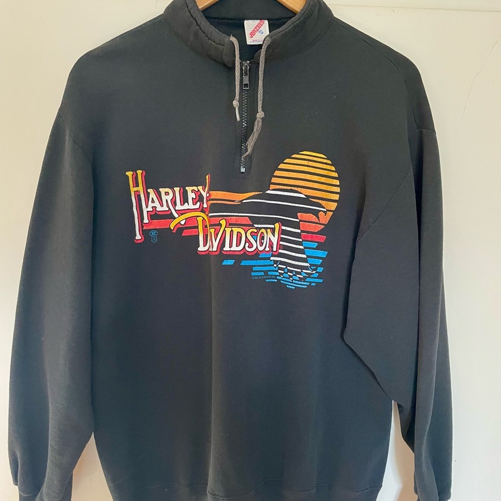 Vintage Harley-Davidson Black Sweater